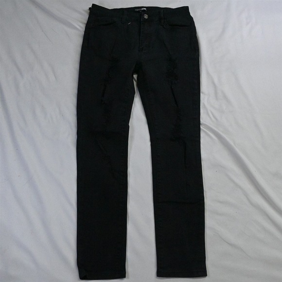 Fashion‎ Nova 13 High Rise Skinny Black Destoryed Stretch Denim Jeans - Picture 1 of 7